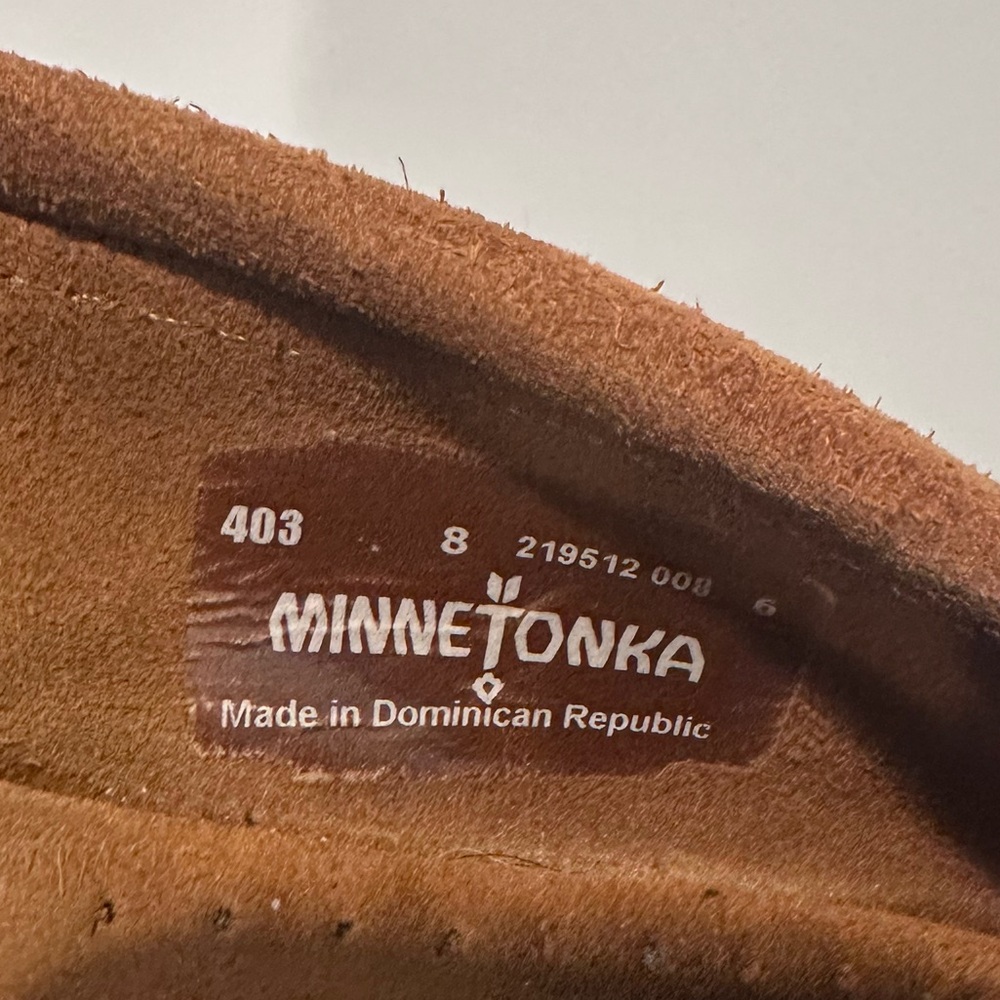 Minnetonka Moccasin Leather Kilty Moccs GUC - Picture 7 of 10